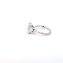 Emerald Cut Diamond Three-Stone Ring in White Gold