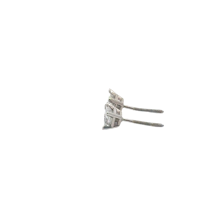 Diamond Stud Earrings in White Gold