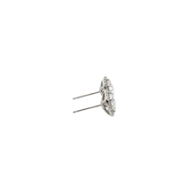 Diamond Halo Stud Earrings in White Gold