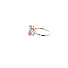 Fancy Pink Diamond Three-Stone Ring in White Gold