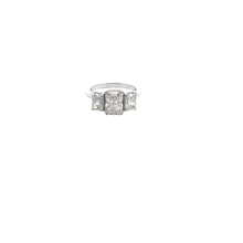Three-Stone Diamond Ring in White Gold