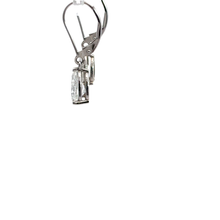 Pear-Shaped Diamond Drop Earrings in White Gold