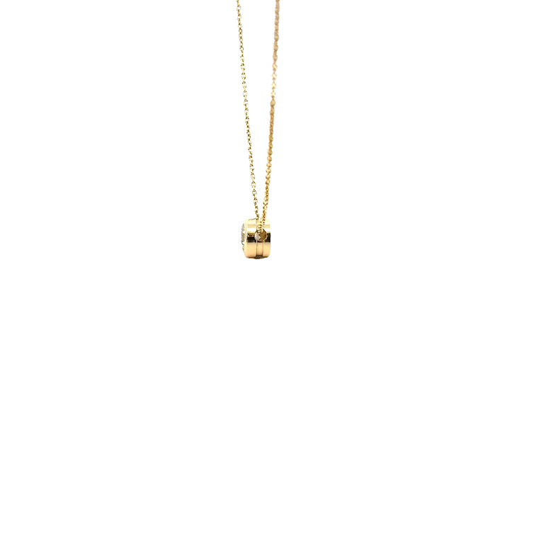 Elegant Yellow  Gold  slider diamond Pendant