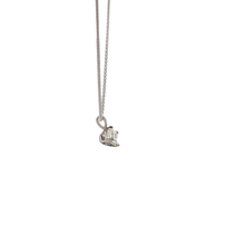 Kite-Set Princess Cut Diamond Pendant Necklace in White Gold