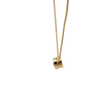 Bezel-Set Diamond Solitaire Necklace in Yellow Gold