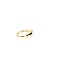 Oval Diamond East-West Signet Ring in Yellow Gold