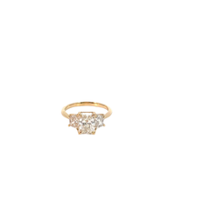 Three-Stone Diamond Ring in Yellow Gold