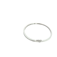 Diamond Baguette Channel Set Bangle in White Gold