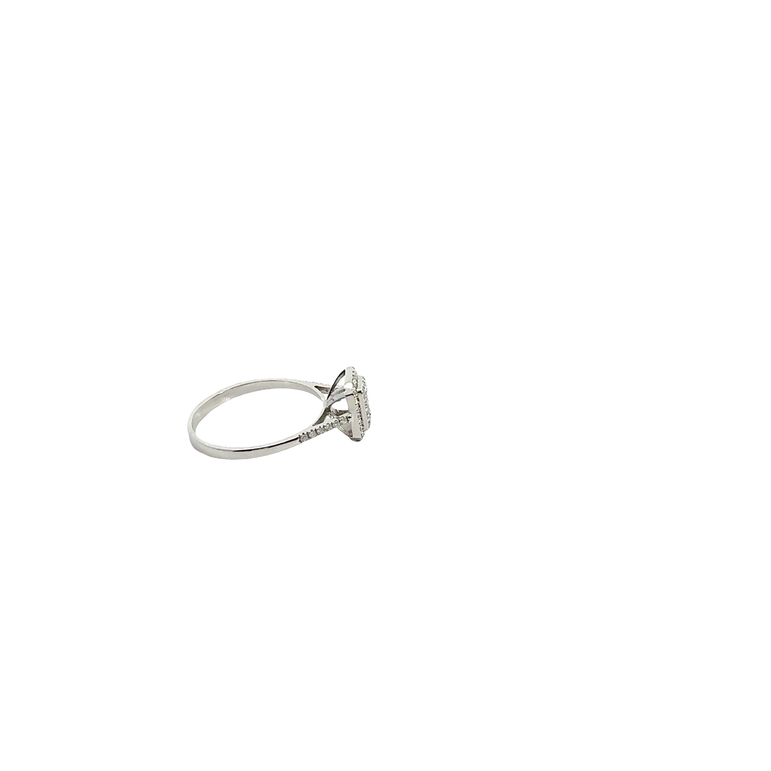 Diamond Multi-Stone Halo Ring in White Gold