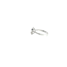 White Gold Pear-Shaped Diamond Cluster Ring