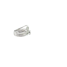 White Gold Diamond Multi-Band Cluster Ring