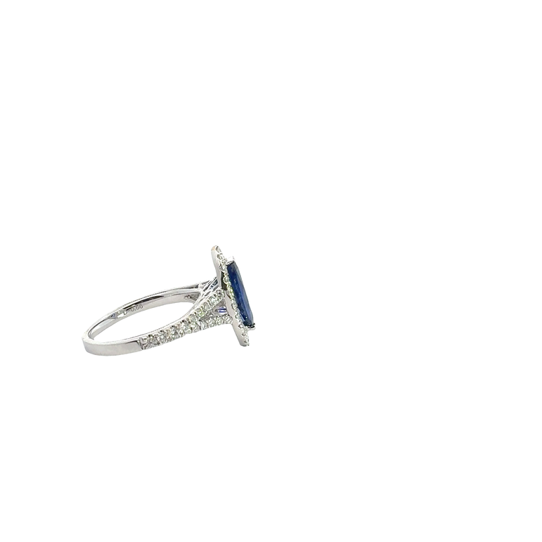 Marquise Sapphire Cocktail Ring in White Gold