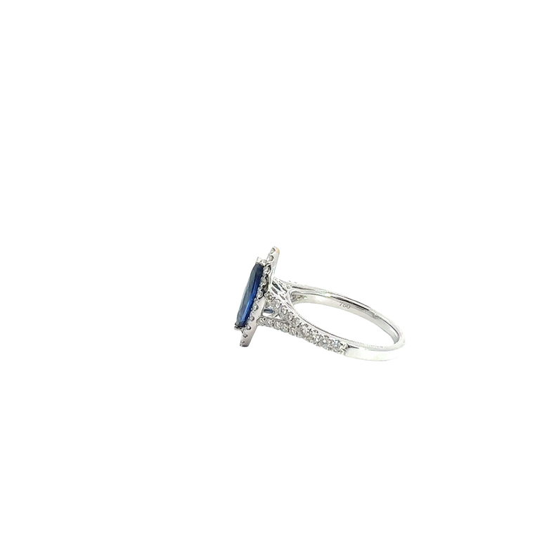 Marquise Sapphire Cocktail Ring in White Gold