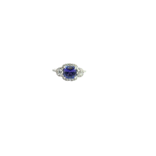 A Tanzanite multi-stone ring set in white gold.