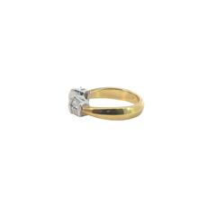 Two-Stone Open Band Diamond Ring in Yellow Gold