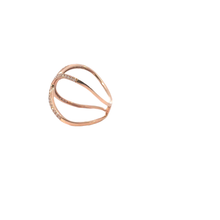 Rose Gold Criss-Cross Statement Ring