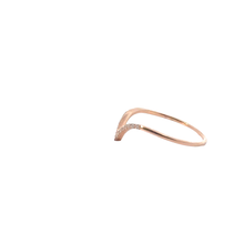 Rose Gold Diamond Chevron Stackable Ring