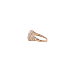 Rose Gold Diamond Pavé Signet Ring