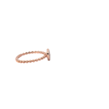 Diamond Pave Heart Cocktail Ring in Rose Gold