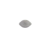 Domed Pave Signet Ring in White Gold