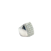 White Gold Diamond Pavé Wide Band Ring