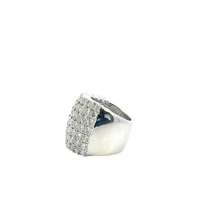 White Gold Diamond Pavé Wide Band Ring