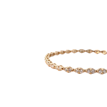 Yellow Gold Diamond Geometric Link Tennis Bracelet