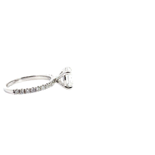 Round Diamond Ring with Accented White Gold Band