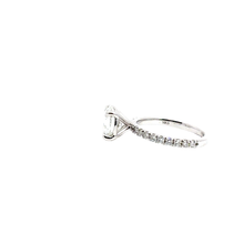 Round Diamond Ring with Accented White Gold Band