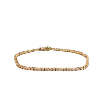 Classic Diamond Tennis Bracelet in Yellow Gold
