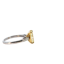 Fancy Intense Yellow Diamond Three-Stone Engagement Ring