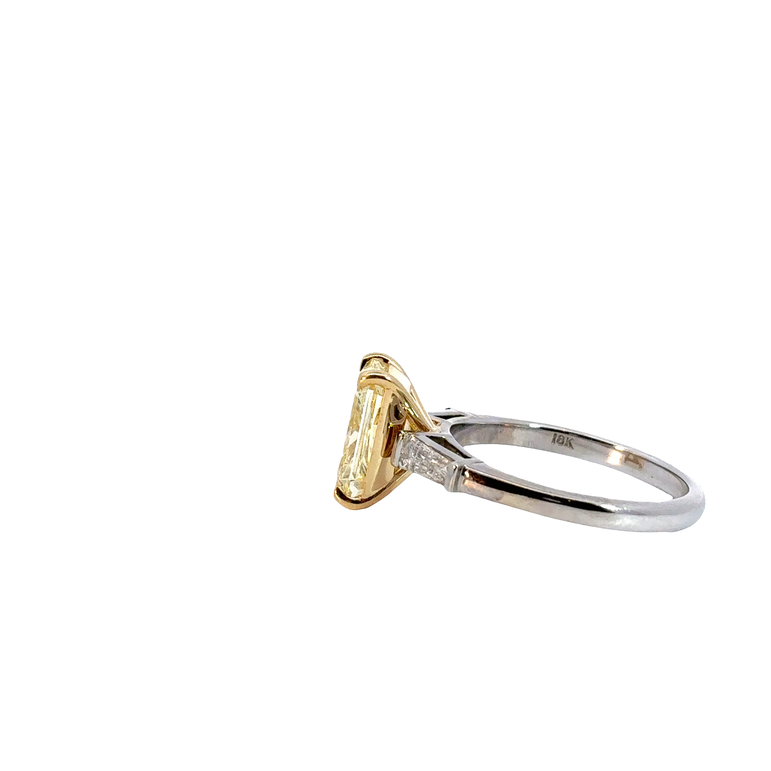 Fancy Intense Yellow Diamond Three-Stone Engagement Ring