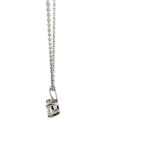White Gold Round Diamond Solitaire Pendant Necklace