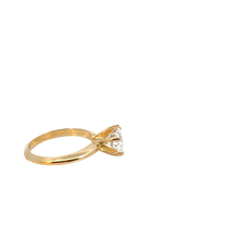 Yellow Gold Six-Prong Round Diamond Solitaire Ring