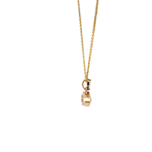 Marquise Diamond Bezel Pendant Necklace in Yellow Gold