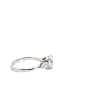 Round Three-Stone Diamond Ring in White Gold