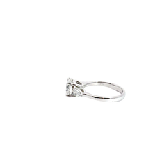 Round Three-Stone Diamond Ring in White Gold