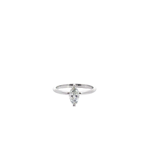 Marquise Cut Diamond Solitaire Ring in White Gold