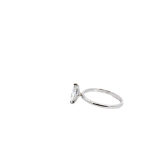 Marquise Cut Diamond Solitaire Ring in White Gold