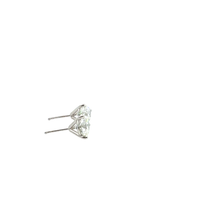 3-Prong Round Diamond Stud Earrings in White Gold