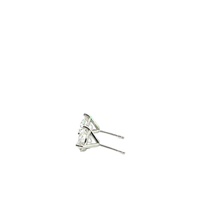 3-Prong Round Diamond Stud Earrings in White Gold