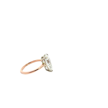 Gold Solitaire Ring with Pear Cut Diamond