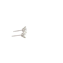 White Gold Four-Prong Diamond Stud Earrings