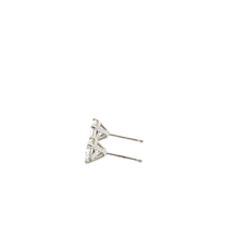 White Gold Four-Prong Diamond Stud Earrings