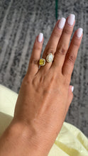 Fancy Vivid Yellow Diamond Open Shank Yellow Gold Ring