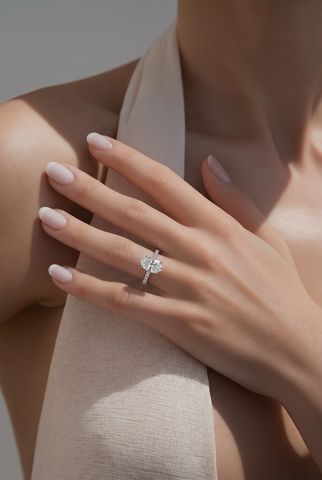 Elegant Oval Diamond Engagement Ring