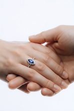 Marquise Sapphire Cocktail Ring in White Gold