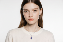White Gold Starburst Halo Pendant Necklace