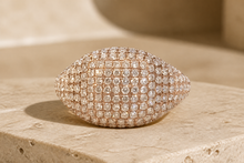 Rose Gold Diamond Pavé Signet Ring