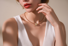 Fancy Yellow Diamond Halo Pendant on Rose Gold Beaded Chain